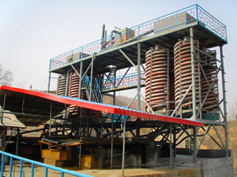 Spiral concentrator for gold ore dressing