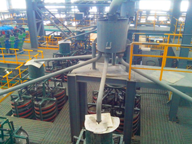 Spiral concentrator for separating tin ore